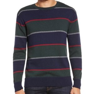 Rails Sweater Kent Rugby Crewneck Wool Blend Men Lg preppy hipster academia New
